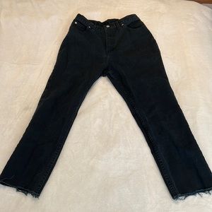 High waisted straight legged Faded Glory Denim